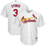 Jedd Gyorko #3 St. Louis Cardinals White Home Cool Base Player Jersey