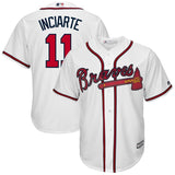 Ender Inciarte #11 Atlanta Braves White Home Official Cool Base Player Jersey
