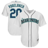 Dan Vogelbach #20 Seattle Mariners White Home Cool Base Player Jersey