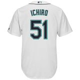 Ichiro Suzuki #51 Seattle Mariners White Home Official Cool Base Player Jerse