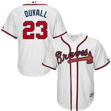 Adam Duvall #23 Atlanta Braves White Home Official Cool Base Player Jersey