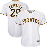 Francisco Cervelli #29 Pittsburgh Pirates Youth White Home Official Cool Base Player Jersey