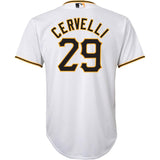 Francisco Cervelli #29 Pittsburgh Pirates Youth White Home Official Cool Base Player Jersey