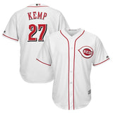 Matt Kemp #27 Cincinnati Reds White Home Official Cool Base Player Jersey