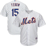 Tim Tebow #15 New York Mets Youth White Home Official Cool Base Player Jersey