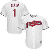 Greg Allen #1 Cleveland Indians White Home Official Cool Base Player Jersey