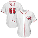 Yasiel Puig #66 Cincinnati Reds White Home Official Cool Base Player Jersey