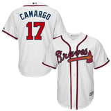 Johan Camargo #17 Atlanta Braves White Home Official Cool Base Player Jersey