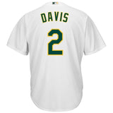 Khris Davis #2 Oakland Athletics White Home Official Cool Base Player Jersey