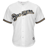 Travis Shaw #21 Milwaukee Brewers White Home Official Cool Base Player Jersey