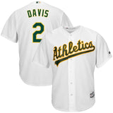 Khris Davis #2 Oakland Athletics White Home Official Cool Base Player Jersey