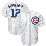 Kyle Schwarber #12 Chicago Cubs Youth White Home Official Cool Base Player Jersey