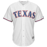 Texas Rangers Youth White Official Cool Base Jersey