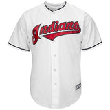 Cleveland Indians Youth White Official Cool Base Jersey