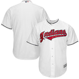 Cleveland Indians Youth White Official Cool Base Jersey