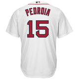 Dustin Pedroia #15 Boston Red Sox Youth White Official Cool Base Player Jersey