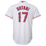 Shohei Ohtani #17 Los Angeles Angels Youth White Official Cool Base Player Jersey