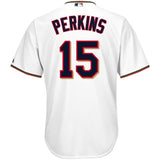 Glen Perkins #15 Minnesota Twins White Official Cool Base Player Jersey