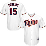 Glen Perkins #15 Minnesota Twins White Official Cool Base Player Jersey
