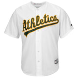 Oakland Athletics White/Kelly Green Official Cool Base Jersey