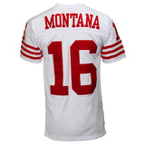 Joe Montana #16 San Francisco 49ers White 1990 Retired Player Vintage Replica Jersey