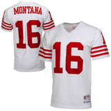 Joe Montana #16 San Francisco 49ers White 1990 Retired Player Vintage Replica Jersey