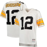 Terry Bradshaw #12 Pittsburgh Steelers White 1976 Replica Retired Player Jersey