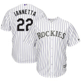 Chris Iannetta #22 Colorado Rockies White Home Cool Base Player Jersey