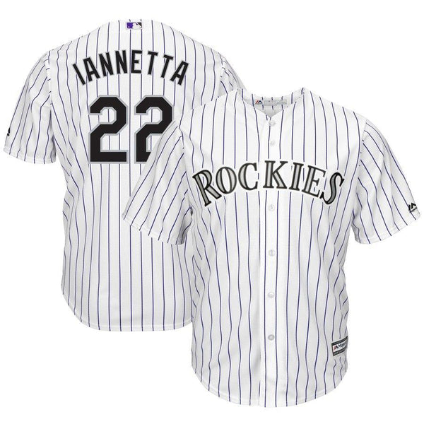 Chris Iannetta #22 Colorado Rockies White Home Cool Base Player Jersey