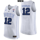 Justise Winslow #12 Duke Blue Devils Stitched Mens College Basketball Jersey