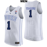Zion Williamson #1 Duke Blue Devils Stitched Mens College Basketball Jersey
