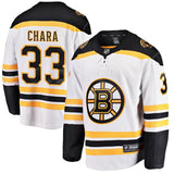 Zdeno Chara #33 Boston Bruins White-Black Away Breakaway Player Jersey