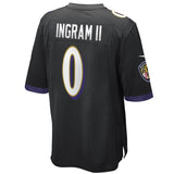 Mark Ingram #0 Baltimore Ravens Black Game Jersey