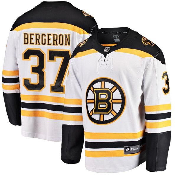 Patrice Bergeron Boston Bruins White Away Breakaway Player Jersey