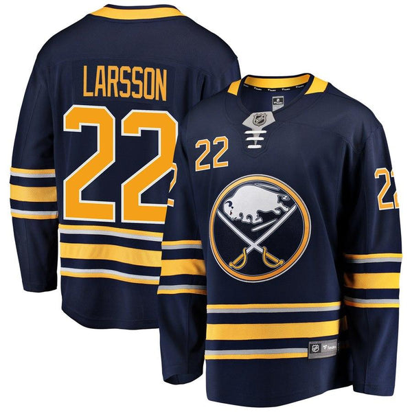 Fanatics Branded Johan Larsson Buffalo Sabres Navy Breakaway Player Jersey