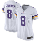 Kirk Cousins #8 Minnesota Vikings Women's White/Purple Game Jersey