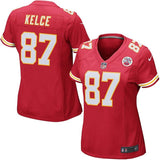 Travis Kelce #87 Kansas City Chiefs Women's Red Game Jersey