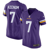 Case Keenum #7 Minnesota Vikings Women's Purple Game Jersey