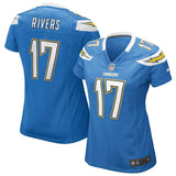 Philip Rivers #17 Los Angeles Chargers Women's Light Blue/Navy Game Jersey