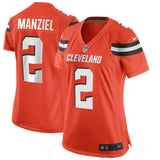 Johnny Manziel #2 Cleveland Browns Women's Orange Game Jersey