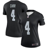Derek Carr #4 Oakland Raiders Women's Black Legend Jersey