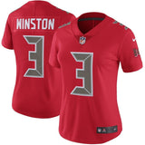 Jameis Winston #3 Tampa Bay Buccaneers Women's Red Color Rush Limited Jersey