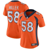 Von Miller #58 Denver Broncos Women's Orange Vapor Untouchable Limited