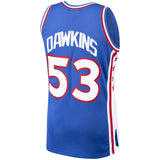 Darryl Dawkins #53 Philadelphia 76ers Royal 1976-77 Hardwood Classics Mens Swingman Jersey