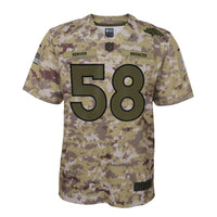 Von Miller #58 Denver Broncos Youth Camo Salute to Service Game Jersey