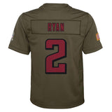 Matt Ryan #2 Atlanta Falcons Youth Olive Salute to Service Game Jersey