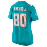 Danny Amendola #80 Miami Dolphins Women's Aqua New 2018 Game Jersey