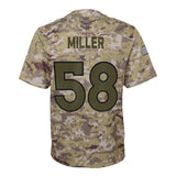 Von Miller #58 Denver Broncos Youth Camo Salute to Service Game Jersey
