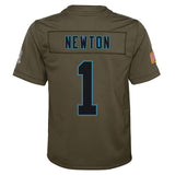 Cam Newton #1 Carolina Panthers Youth Olive Salute to Service Game Jersey