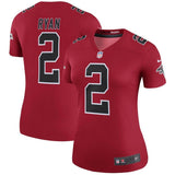 Matt Ryan #2 Atlanta Falcons Women's Red Color Rush Legend Jersey